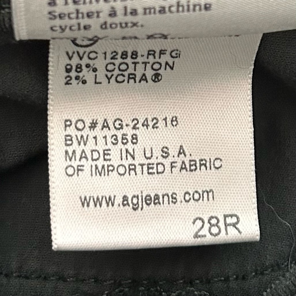 AG Adriano Goldschmied Legging Skinny Corduroy Jeans Indie Sleaze Green Size 28 - Picture 9 of 15